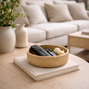 Cesto de Rattan Redondo para Organizar Cozinha e Sala | Bellagio