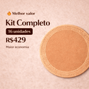 Jogo Americano Artesanal Redondo 38cm – Linho e Rattan | Zanor