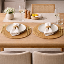 Jogo Americano Redondo e Oval de Mesa Artesanal em Rattan para Mesa Posta | Toscana