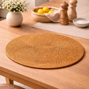 Jogo Americano Redondo e Oval de Mesa Artesanal em Rattan para Mesa Posta | Toscana