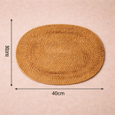 Jogo Americano Redondo e Oval de Mesa Artesanal em Rattan para Mesa Posta | Toscana