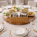 Porta Talheres de Mesa com Divisórias para Cozinha Estilo Rattan | Firenze